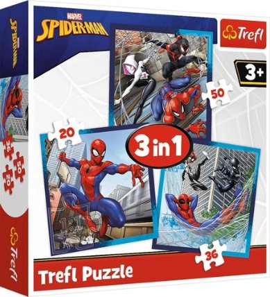 Puzzle Spiderman/3v1 (20,36,50 dílků)