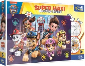 Trefl Puzzle Super maxi Tlapková patrola Nová výzva 24 dílků - oboustranné