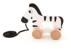 Dřevěná zebra na provázku / Wooden Toys