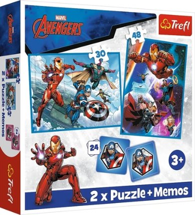 Trefl Puzzle Avengers: Hrdinové v akci / 30+48 dílků+pexeso
