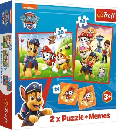 Trefl Puzzle Tlapková patrola v akci / 30+48 dílků+pexeso