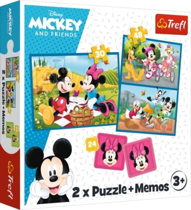 Trefl Puzzle Mickey a přátelé / 30+48 dílků+pexeso