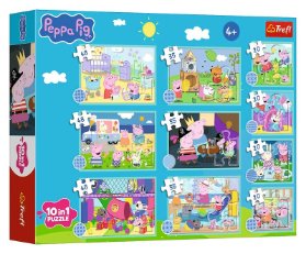 Puzzle Prasátko Peppa: Peppin zábavný svět 10v1