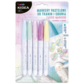 Fixy na textil Kidea, Pastel 5 barev