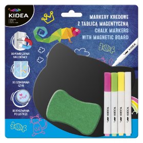 DRF KIDEA magnetická tabulka + fixy a houbička