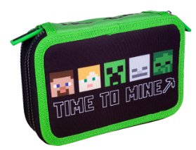 Školní penál Minecraft: Alex & Steve 3 zipy