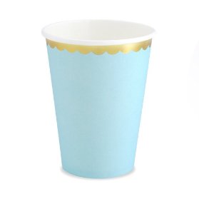 KELÍMKY modré zlatý okraj 220ml 6ks