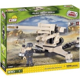 Stavebnice COBI 2367 II World War Dělo Flak 8,8 cm/100 kostek+1 figurka