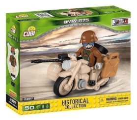 Stavebnice COBI - II WW BMW R75 se sajdkárou, 50 kostek, 1 figurka