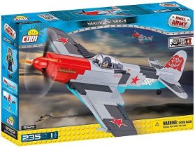 Stavebnice COBI 5529 II World War Bojový letoun Jakovlev JAK3/235 kostek+1 figurka