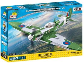 Stavebnice COBI - II WW Supermarine Spitfire Mk VB, 280 k, 1 f