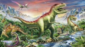 Diamantový obrázek - T- Rex a spol. 30x40cm