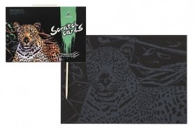 Škrabací obrázek- Gepard 40,5x28,5cm