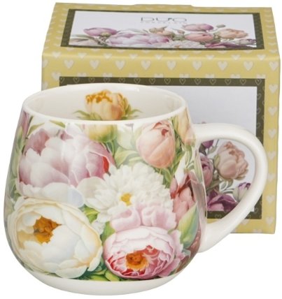 Porcelánový hrnek Peonies