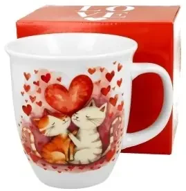 Porcelánový hrnek v dárkové krabičce Loving Cats