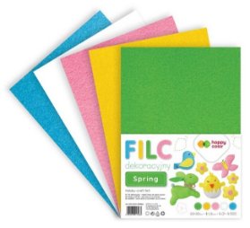 Filc dekorační Spring 20x30cm, 1,5mm, 5 barev