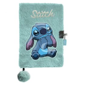Památník plyšový A5 Stitch se zámkem tyrkys