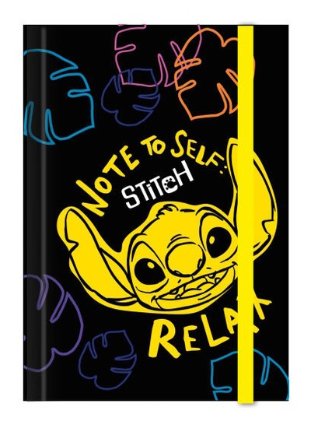 Stitch desky na sešity A4 vzor 2 black