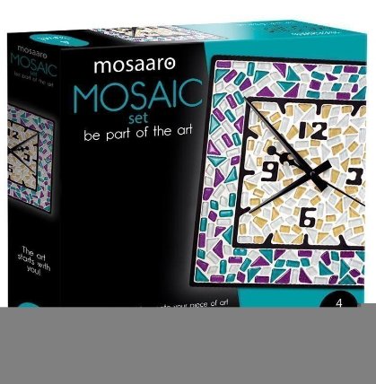 MOSAARO Sada na výrobu mozaiky - Hodiny čtvercové