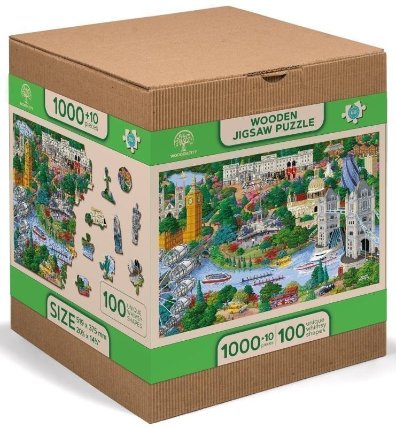 Wooden City Puzzle Pamětihodnosti Londýna 1010 dílků, dřevěné