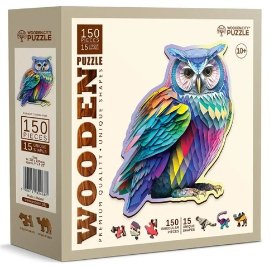 Dřevěné puzzle Moderní sova 150 dílků