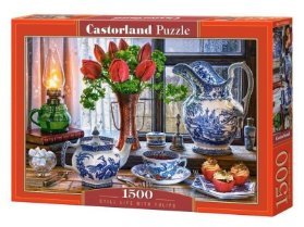 Castorland Puzzle - Zátiší s tulipány 1500 dílkú