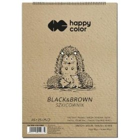 Happy Color Skicák se spirálou - Black&Brown A5
