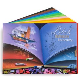 Skicák A4/ 20l 300g kolor mix Kreska /5/