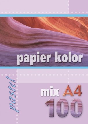 Papíry barevné (mix) A4/100ks PASTEL 80g