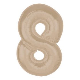 Balónek fóliový číslo 8 matný latte 92cm