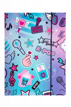 K-POP Desky s gumou A4 Rainbow