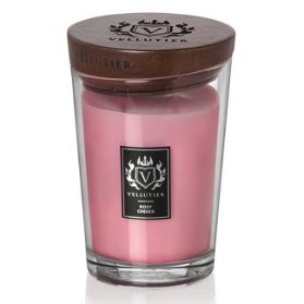 Svíčka oválná váza Vellutier, Růžová líčka, 515 g