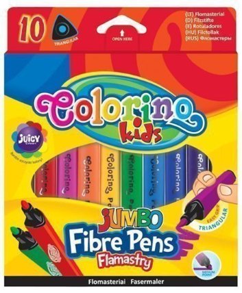 Fixy trojhranné JUMBO 10 barev