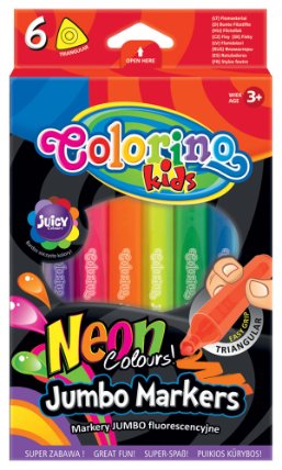 Colorino fixy Jumbo TRIO Neon 6 barev