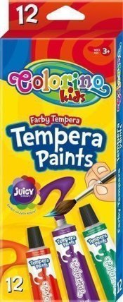 Temperové barvy tuba 12 barev, 12 ml