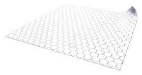 Herní podložka stíratelná bílá - 50 x 50 cm - Hexagonová mřížka