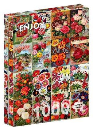 Puzzle Vintage katalog květinových semen 1000 dílků