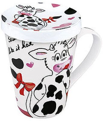 Mrs. Latte Mac Chiato - hrnek s víčkem - kráva