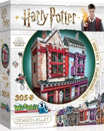Harry Potter: Puzzle Wrebbit 3D - Prvotřídní potřeby pro famfrpál / 305 dílků