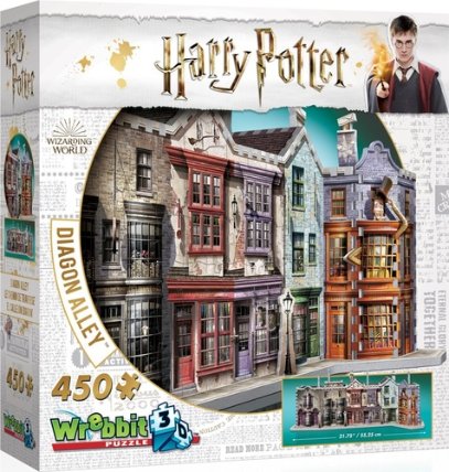 Harry Potter: Puzzle Wrebbit 3D - Příčná ulice / 450 dílků