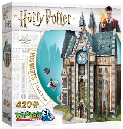 Harry Potter: Puzzle Wrebbit 3D - Bradavice hodiná vež / 420 dílků