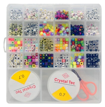 Korálky plastové sada - barevný mix 210 g