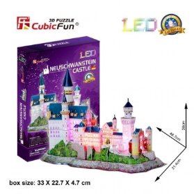 Puzzle 3D Zámek Neuschwanstein led/128 dílků