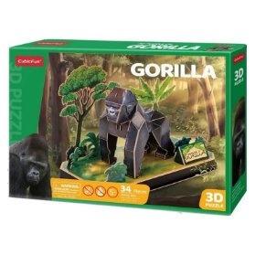 Puzzle 3D Zvířecí kamarádi Gorila 34 dílků