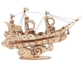 Dřevěné 3D puzzle - Plachetnice