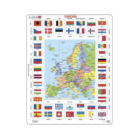 EVROPA MAPA / VLAJKY 70 d. EDU Puzzle