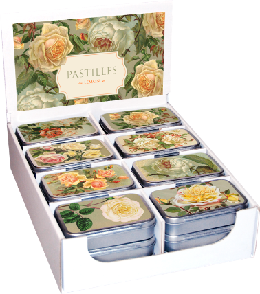 Pastilky v plechové dóze Yellow Roses