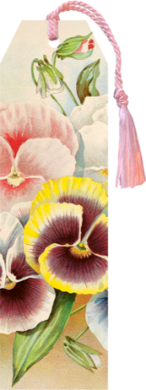Knižní záložka Pastel Spring Pansy