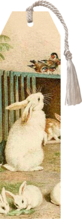 Knižní záložka Spring Animals Bunnies