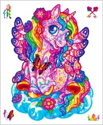 Dřevěné puzzle - Pohádkový jednorožec